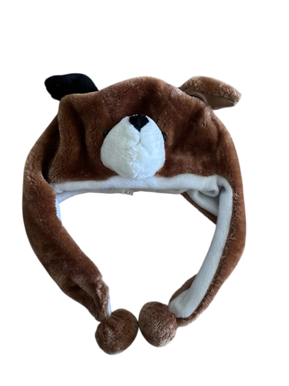 Plush Brown Bear Earflap Hat for Kids